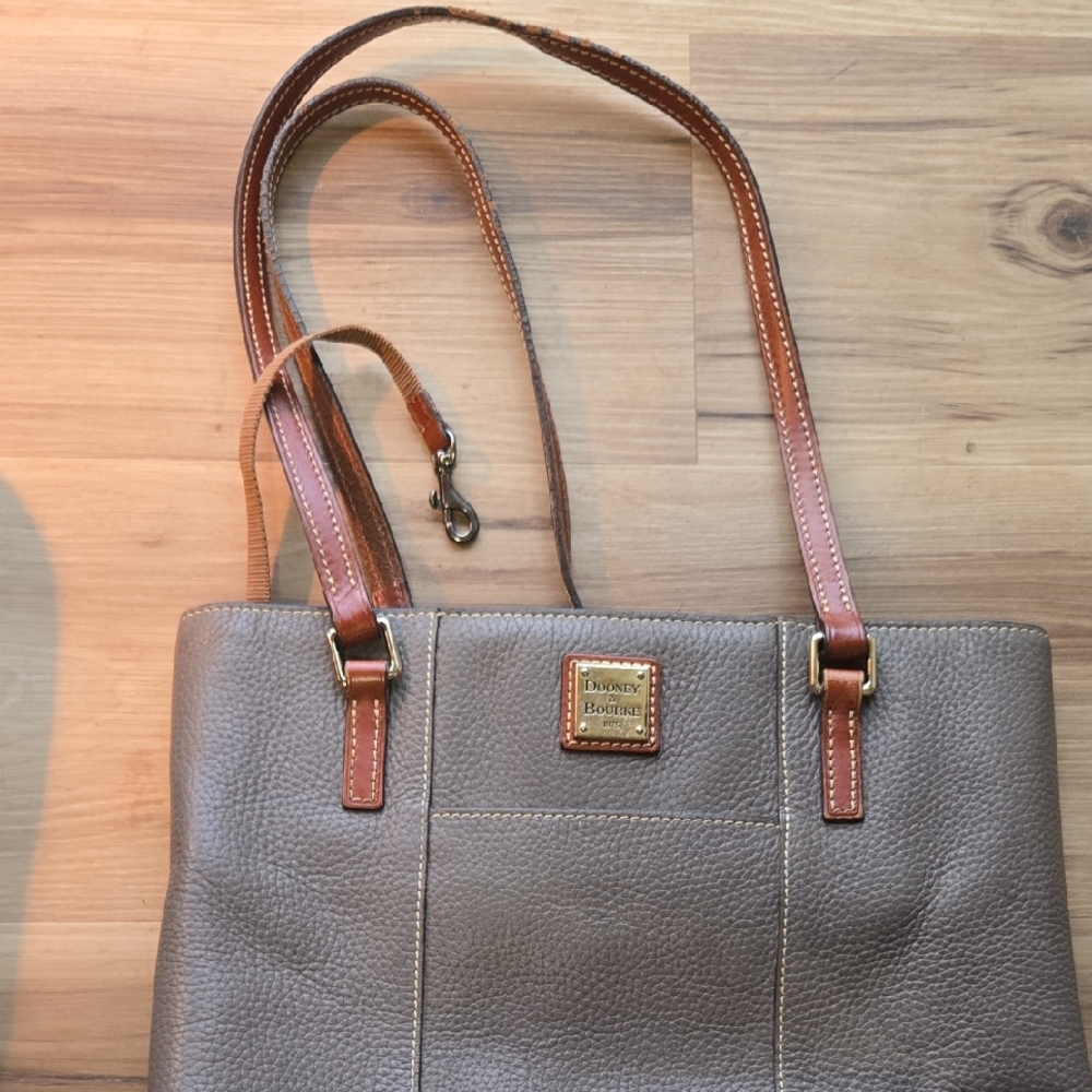 Dooney & Bourke Taupe Leather Tote
